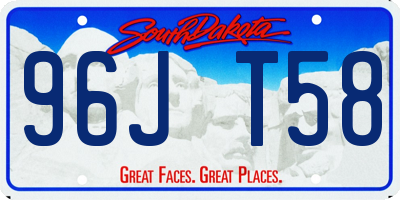 SD license plate 96JT58