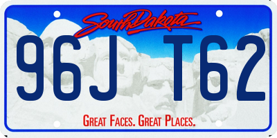 SD license plate 96JT62