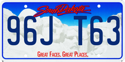 SD license plate 96JT63