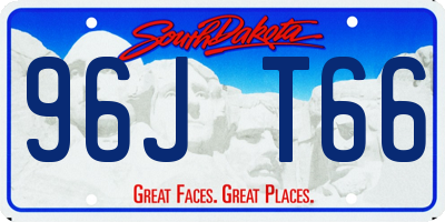 SD license plate 96JT66