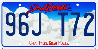 SD license plate 96JT72