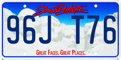 SD license plate 96JT76