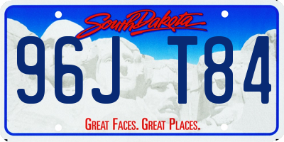 SD license plate 96JT84
