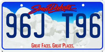 SD license plate 96JT96