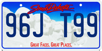 SD license plate 96JT99