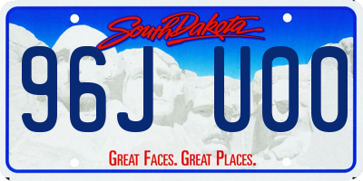 SD license plate 96JU00