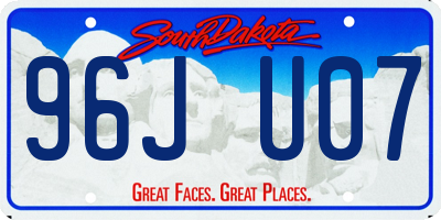 SD license plate 96JU07