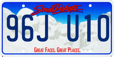 SD license plate 96JU10