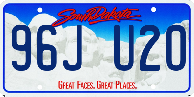 SD license plate 96JU20
