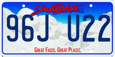 SD license plate 96JU22