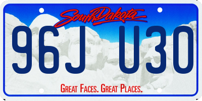 SD license plate 96JU30