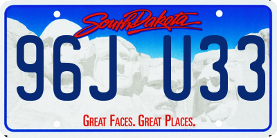 SD license plate 96JU33