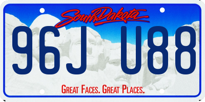 SD license plate 96JU88