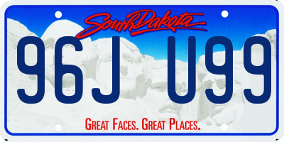 SD license plate 96JU99