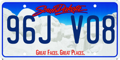 SD license plate 96JV08