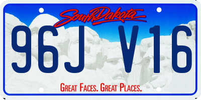 SD license plate 96JV16
