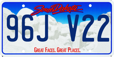 SD license plate 96JV22