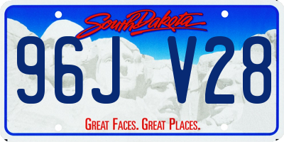 SD license plate 96JV28