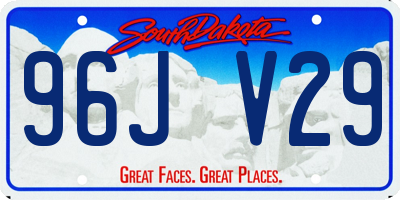 SD license plate 96JV29