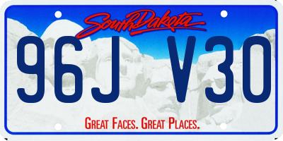 SD license plate 96JV30