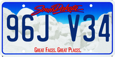 SD license plate 96JV34
