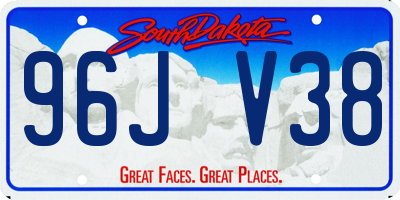 SD license plate 96JV38
