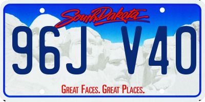 SD license plate 96JV40