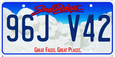 SD license plate 96JV42