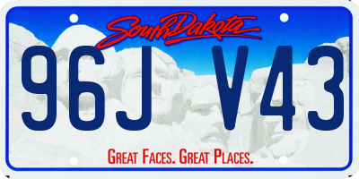SD license plate 96JV43