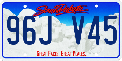 SD license plate 96JV45