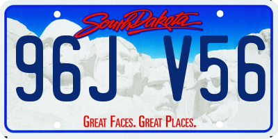 SD license plate 96JV56