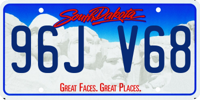 SD license plate 96JV68