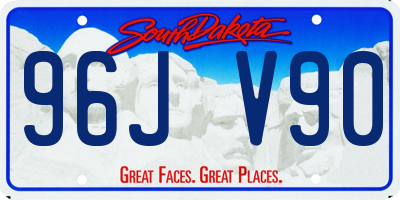 SD license plate 96JV90