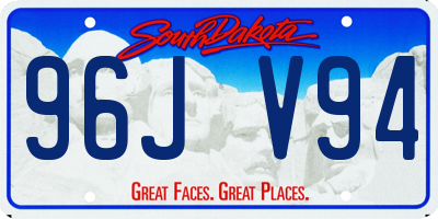 SD license plate 96JV94