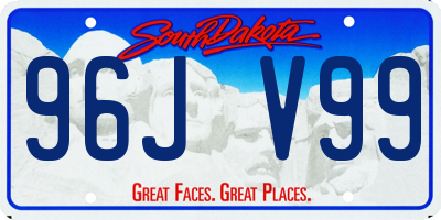 SD license plate 96JV99