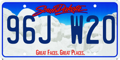 SD license plate 96JW20