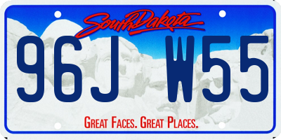 SD license plate 96JW55