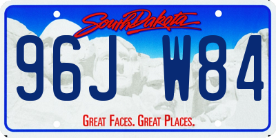 SD license plate 96JW84