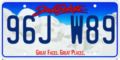 SD license plate 96JW89