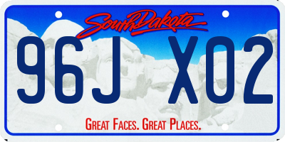 SD license plate 96JX02