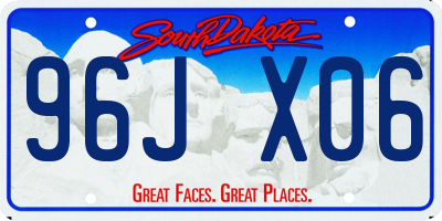 SD license plate 96JX06