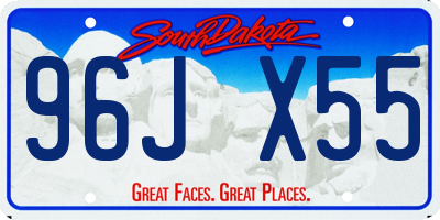 SD license plate 96JX55