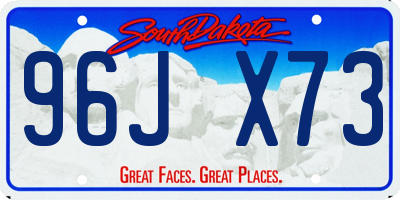 SD license plate 96JX73