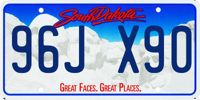 SD license plate 96JX90