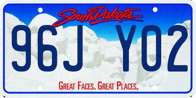 SD license plate 96JY02