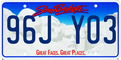 SD license plate 96JY03