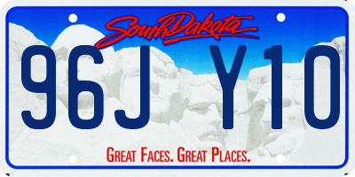 SD license plate 96JY10