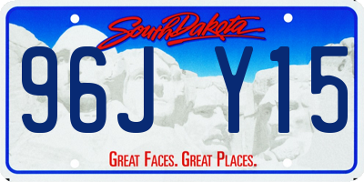 SD license plate 96JY15