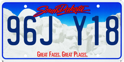 SD license plate 96JY18