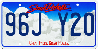 SD license plate 96JY20